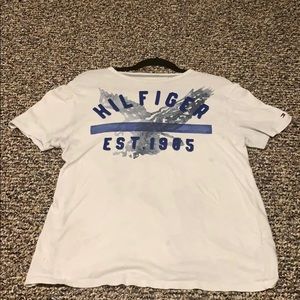 White and Blue Tommy Hilfiger t-shirt